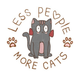 less people more cats sublimation