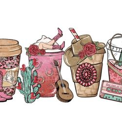 coffee western valentine sublimation