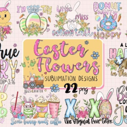 floral easter sublimation bundle