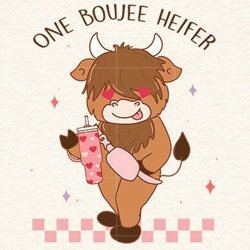 one boujee heifer highland cow stanley