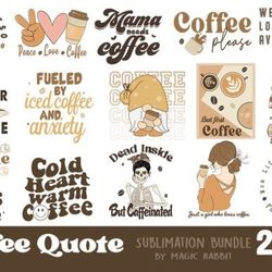 coffee quote png design bundle
