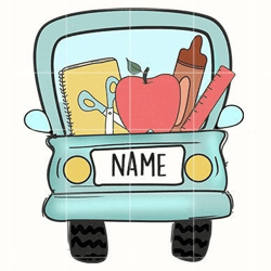 custom teacher png ,school truck png ,