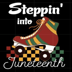steppin' into juneteenth black woman png