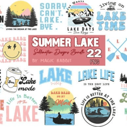 summer lake png design bundle