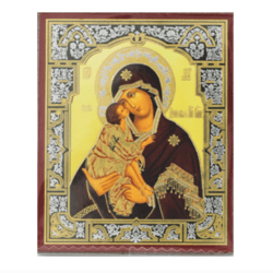 Virgin of Don | Silver and Gold foiled icon | Size: 2,5" x 3,5" |