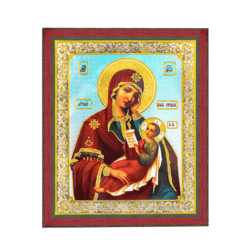 Assuage My Sorrows Mother of God  | Silver and Gold foiled icon | Size: 2,5" x 3,5" |