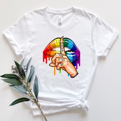 shut the fuck up pride shirt, pride lips shirt, lgbtq shirt, pride month shirt, lgbtq lips shirt, pride shirt, lgbtq pri