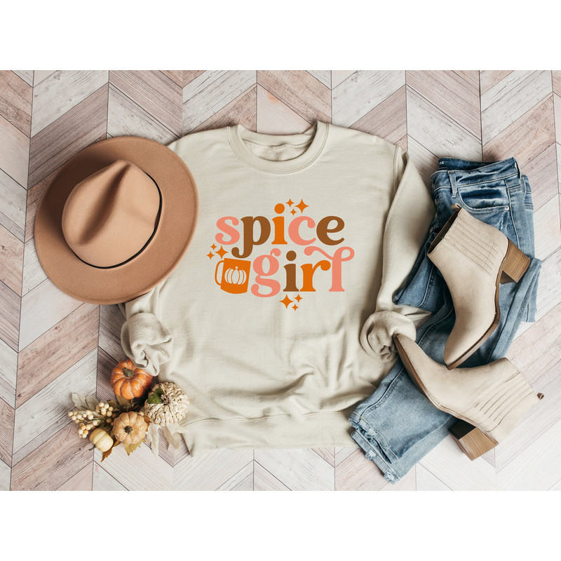 Spice Girl Shirt, Pumpkin Spice Shirt, Hello Fall Shirt, Thanksgiving Sweatshirt, Thanksgiving Shirt For Woman, Pumpkin Season Shirt.jpg