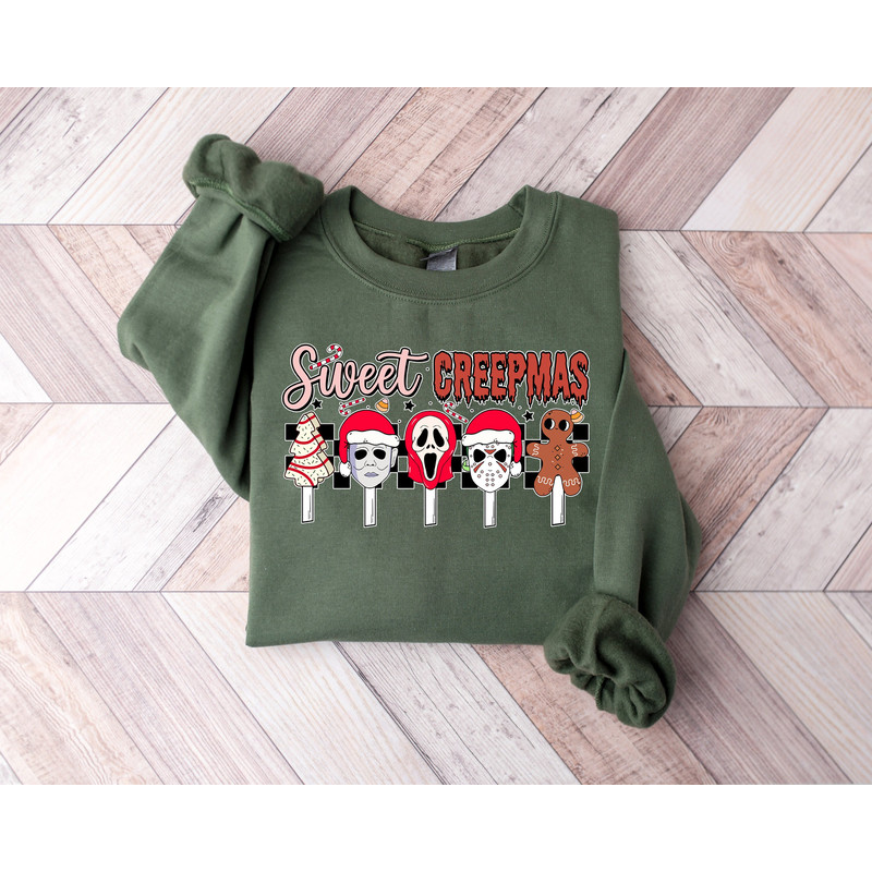 Sweet Creepmas Sweatshirt, Christmas Crew, Christmas Candy Shirt, Christmas Kids Shirt, Christmas Matching,Horror Movie Characters Christmas.jpg