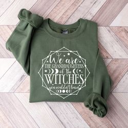 we are the granddaughters of the witches you couldnt burn shirt, halloween sweatshirt, spooky shirt, halloween witch shi