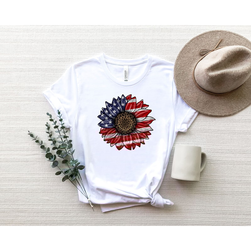 America Sunflower Shirt,Fourth Of July Shirt,Memorial Day Shirt,Freedom Shirt,Independence Shirt,Patriotic Shirt.jpg