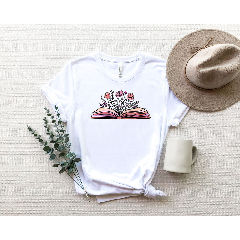 Book Lover Shirt, Reading Shirt, Gift for Teacher,Book Lover Gift For Women,Flower Book Lover,Floral Book Lover Shirt,English Teacher Gifts.jpg