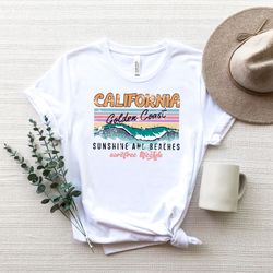 california beach,summer shirt,california kids shirt,california shirt,california golden coast,sunshine and beaches,womens