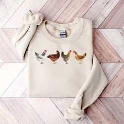 chicken sweatshirt,animal lover gift,gift for chicken lover,animal shirt,gift for her,crazy chicken lady shirt, farm ani