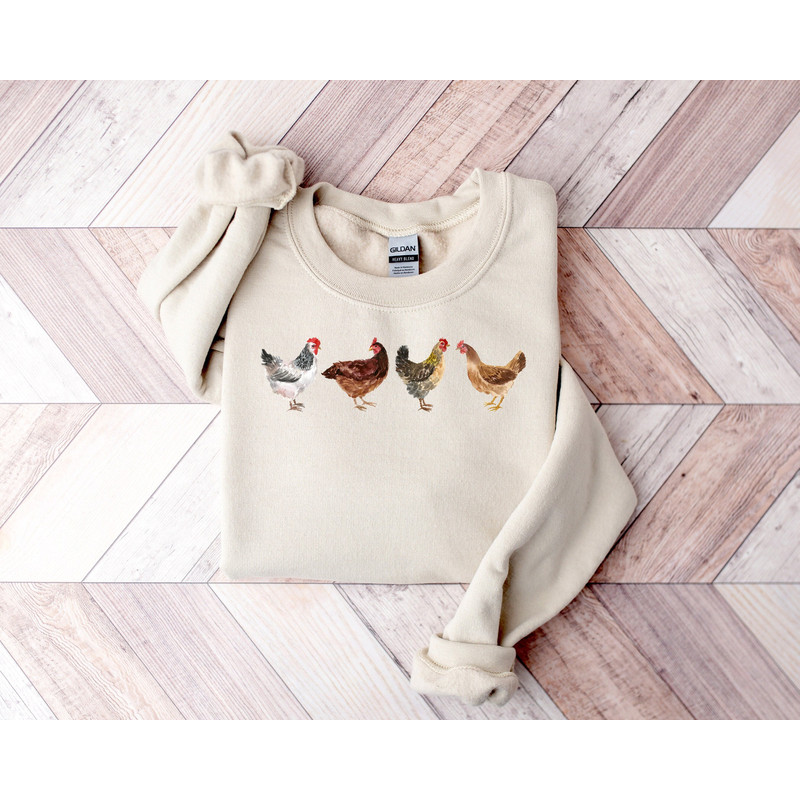 Chicken Sweatshirt,Animal Lover Gift,Gift For Chicken Lover,Animal Shirt,Gift for her,Crazy Chicken Lady Shirt, Farm Animal Shirt for Women.jpg