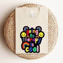 going to therapy is cool shirt, cute retro therapy shirt, mental health shirt, gift for therapist, anxiety shirt, psycho