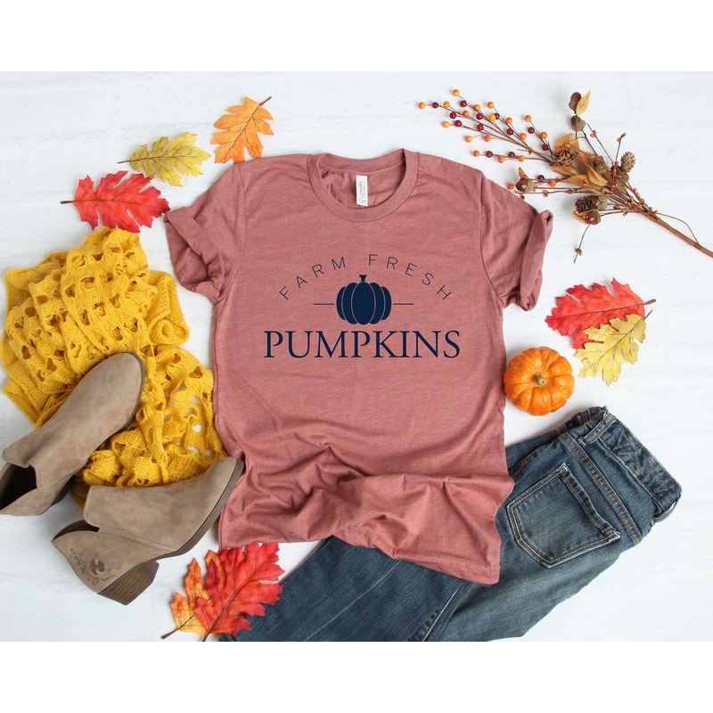Fall Shirts - Fall Tees - Farm Fresh Pumpkins Shirt - Thanksgiving Tee - Cute Fall Shirts - Fall Graphic Tees - Women's Fall Tee.jpg