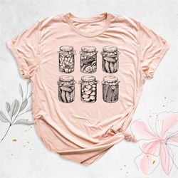 pickle jar shirt, vintage canned pickles shirt, vegetable shirt, pickle lover shirt, homemade pickle shirt, pickle girls