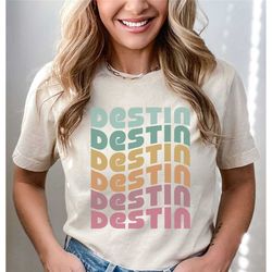 destin shirt, florida shirt, destin beach shirt, destin souvenir, retro state tee, destin gift, florida beach vacation s