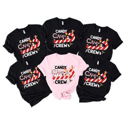 candy cane crew shirts,funny xmas matching tshirts,family christmas crew tee,kids christmas outfit,candy lover xmas gift