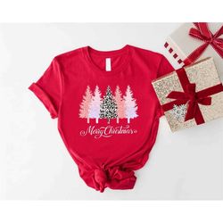 merry christmas women shirt,leopard print christmas shirt,cute christmas shirt,womens christmas gift,xmas holiday shirt,