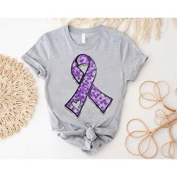 pancreatic cancer awareness ribbon shirt,cancer warrior gift,purple ribbon tee,cancer fighter tshirt,support pancreatic