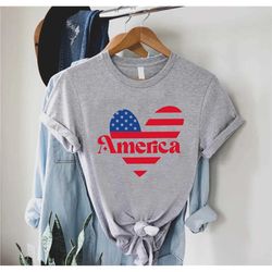 american flag heart shirt for women,stars and stripes,4th of july gift tee,usa flag tshirt,freedom tshirt,independence d
