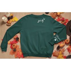 personalized gigi sweatshirt,grandma sweater with grandkids names,gift for granny,gigi sweater with grandkid names on sl