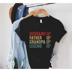 personalized dad grandpa shirt,fathers day gift,husband father grandpa legend shirt,fathers day tee,funny birthday gift