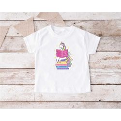 book lover unicorn shirt,girls bookworm tshirt,reading lover gift,cute bookish clothing for toddler,book nerd shirt,funn