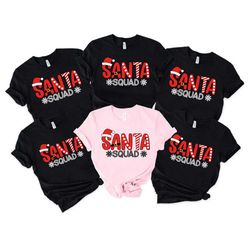 santa squad shirt,christmas crew t-shirt,family matching christmas top,funny santa crew shirts,holiday shirt,christmas g