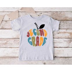 hello second grade shirt, retro 2nd grade t-shirt, back to school gift, second grade teacher shirt, first day of school