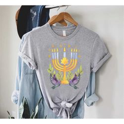 hanukkah menorah t-shirt,chanukah tshirt,festival of lights shirt,gift for jewish,hanukkah day gifts,jewish holiday tee,