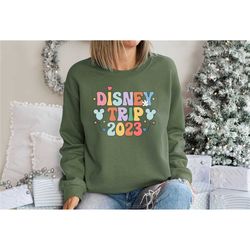 disney 2023 trip sweatshirt, disney mickey and minnie 2023 family vacation shirt, disney shirt family vacation