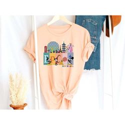 retro disney epcot shirt,world traveler shirt,epcot since 1982,vintage disney shirt,mickey and friends tee disney epcot