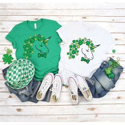 clover unicorn shirt, clover shirt, unicorn love shirt, st patrick's day shirt, st patrick's day, irish shirt, quote pat