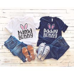 easter family bunny shirt, mama bunny and daddy bunny shirt, family easter shirt, happy easter shirt, cute family easter