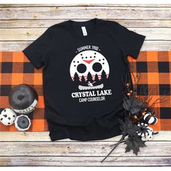 camp crystal lake shirt, camp counselor shirt, friday 13th shirt, jason hockey shirt, halloween shirt, funny halloween s