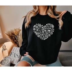 christmas heart shirt, christmas shirt, women christmas shirt, gift for christmas, christmas heart doodle shirt, christm