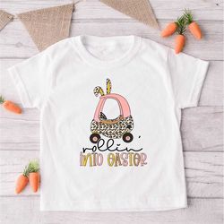 rolling into easter shirt, cute bunny shirt, easter tee, retro bunny tee, easter egg hunt shirt, cute easter tee, easter