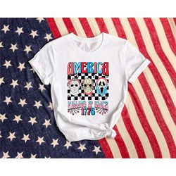 horror 4th of july shirt, fourth of july shirt, memorial day shirt, 4th of july shirt, 4th of july movie shirt, patriot