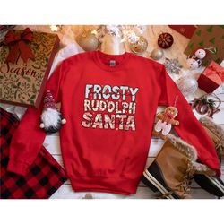 frosty rudolph santa shirt, christmas shirt, christmas party outfit, give like dance like, cute christmas sweatshirt, ch