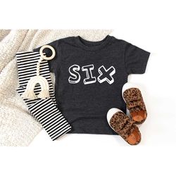 sixth birthday boy shirt, 6th birthday tee, six birthday shirt, sixth birthday boy tee