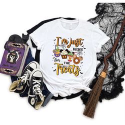 i'm just here for the treats t-shirt, disney snacks shirt, halloween shirt, mickey snacks shirt, halloween cute tee, dis