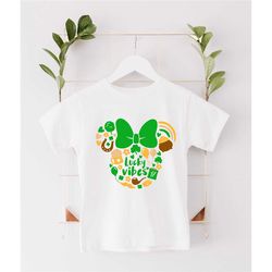 lucky vibes minnie shirt, st patricks day shirt, st patricks day shirt, st patricks day t-shirt, castle shirt, lucky swe