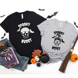 spooky hubby shirts spooky wifey shirts, husband and wife tee, halloween couple shirts, matching tee, scary tee, hubby