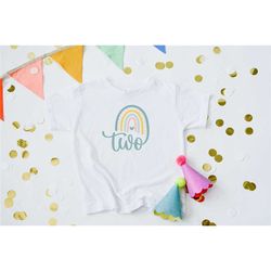 two rainbow birthday shirt,2nd birthday, 2nd rainbow birthday, 2nd birthday shirt girls, second birthday shirt