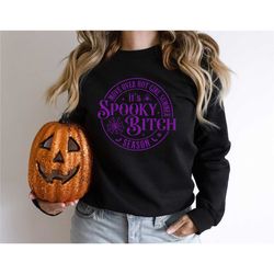 move over hot girl summer it's spooky bitch season t-shirt, spooky season shirt, cute halloween tee, girls shirt, fall s