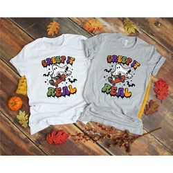 creep it real shirt, funny halloween shirt, spooky season, fall shirt, ghost halloween t-shirt, cute halloween tee, scar