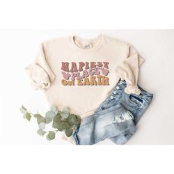 happiest place on earth sweater, disney sweater, disneyland sweater, disneyland sweatshirt, disney world sweater disney